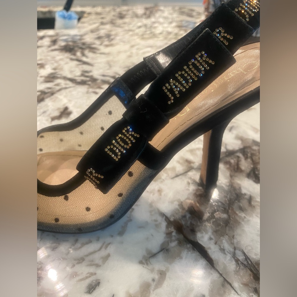 Black Christian Dior Slingback Heels